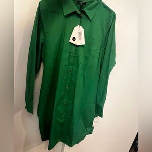 Universal Standard Odeon shirt dress in Kelly green size 10-12